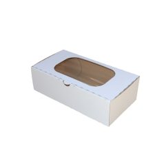 Süteményes kartondoboz ablakos 18x31x8cm