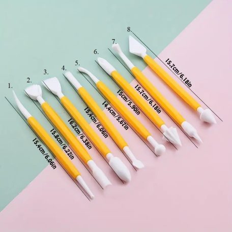 Modellező, fondant díszítő 9 db-os