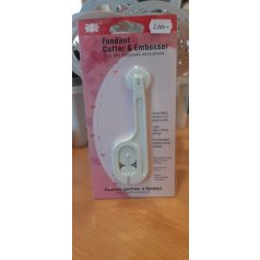 Műanyag kézi fontant/tészta vágó roller fehér