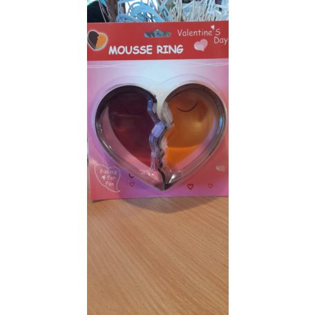 2 részes fém forma szív