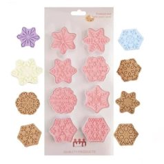 Műanyag sütemény kiszúró és nyomda-hópelyhek