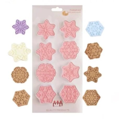 Műanyag sütemény kiszúró és nyomda-hópelyhek