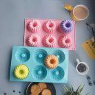 Szilikon kuglóf forma 6 részes