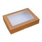 Papírdoboz barna kraft ablakkal 26x19x5cm