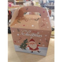 Süteményes doboz, karácsonyi mintával 14x10x12cm