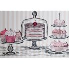 Süteményes doboz, torta mintával 12,5x21x7cm