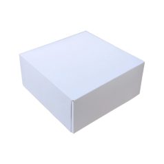 Süteményes doboz, tortadoboz, fehér 28x28x13cm 