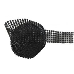 Fekete strasszköves szalag 3 cm x 3 m