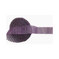 Lila strasszköves szalag 3 cm x 3 m