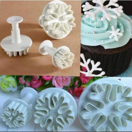 Rugós hópehely kiszúró 3 db-os