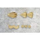 4 DARABOS DÍSZÍTŐCSŐ SZETTLEVÉL MINTÁVAL