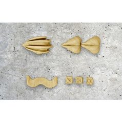 4 DARABOS DÍSZÍTŐCSŐ SZETTLEVÉL MINTÁVAL