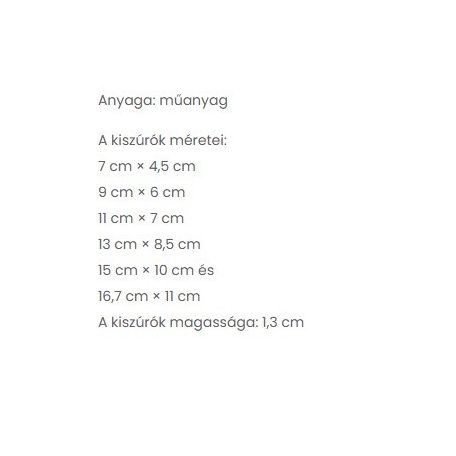 Ovális kiszúró 6 db-os