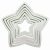 Műanyag sütemény kiszúró 6 db-os - csillag