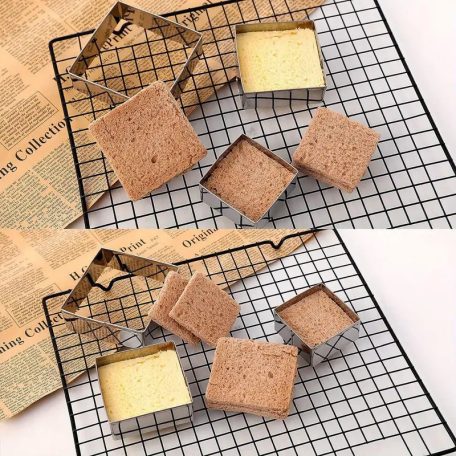 Négyzet alakú sütemény kiszúró