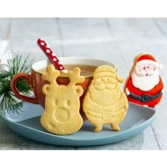 Műanyag kiszúró rénszarvas, télapó