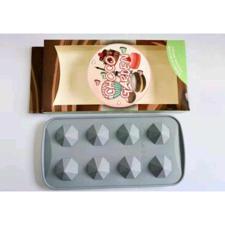 Gyémánt bonbon szilikon forma - 8 adagos