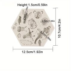 Afrikai állatok szilikon forma