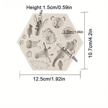 Afrikai állatok szilikon forma