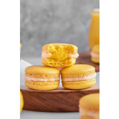 Citromsárga színű macaron héjak 6 db (3 pár)
