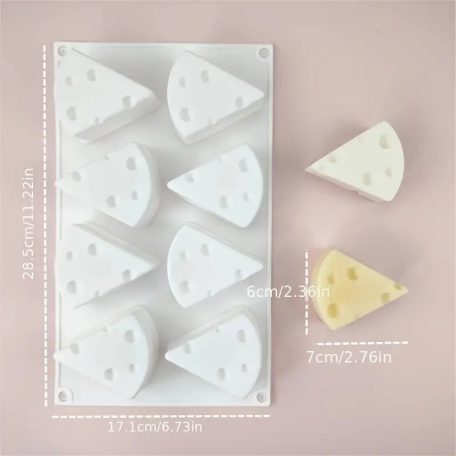 Sajt alakú szilikon forma