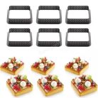 Szögletes Tarte gyűrű 8 x 8 cm 6 db