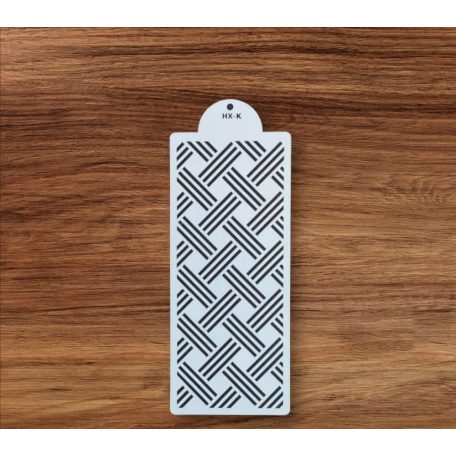 Stencil - kosár mintával