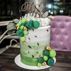 Zöld mix gömb torta dekoráció 20 db/cs