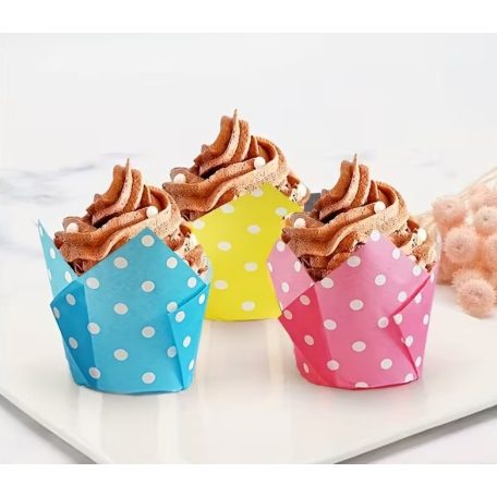 Sárga színű muffin papír 50 db