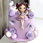 Világos lila gömb torta dekoráció 20 db/cs