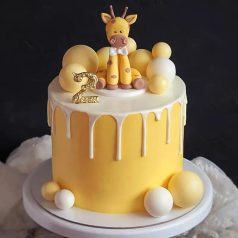 Sárga gömb torta dekoráció 20 db/cs