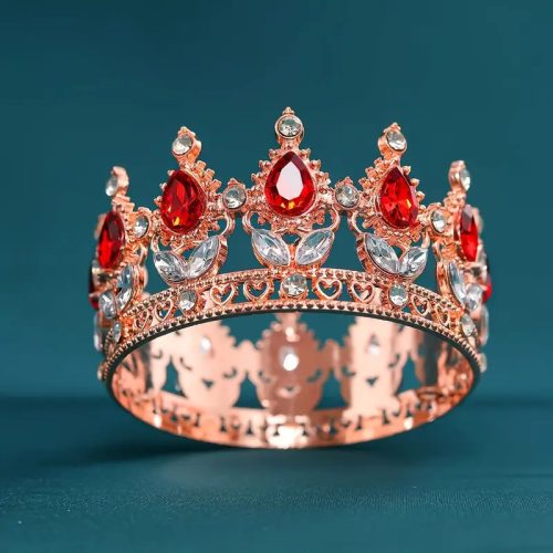 Torta tiara rosegold kövekkel díszített