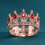 Torta tiara rosegold kövekkel díszített