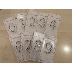 Tappancs mintás szám tortagyertya-  3