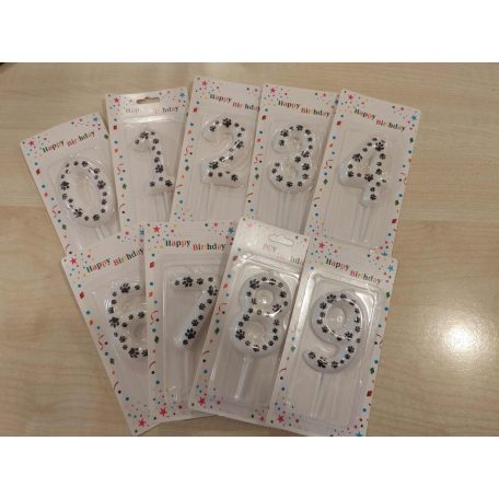 Tappancs mintás szám tortagyertya-  4