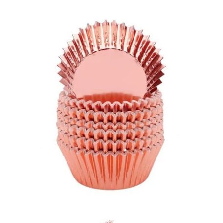 Rosegold színű muffin papír 50 db