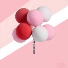   Gömb Tortadísz beszúró Piros, Rózsaszín, Fehér Drótszálas-1db