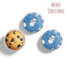 Hóemberes muffin papír kék 75 db