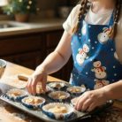 Hóemberes muffin papír kék 75 db
