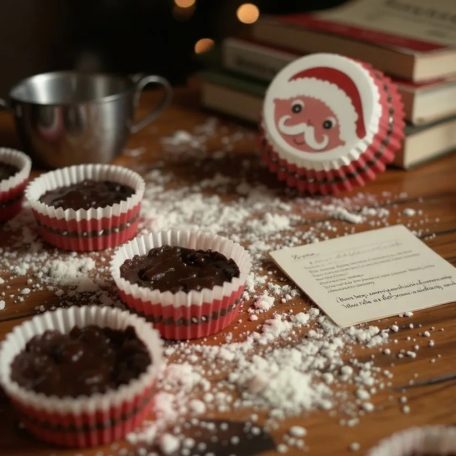 Mikulás mintás muffin papír 75 db