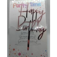 Tortadekoráció rosegold akril