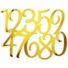 Arany akril szám dekoráció 0-9