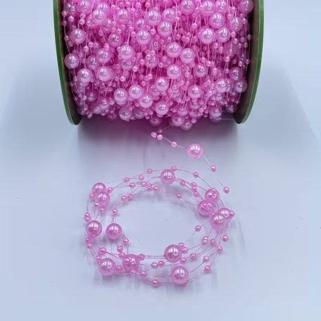 Gyöngyház rózsaszín gyöngy szalag