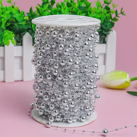 Ezüst gyöngy szalag