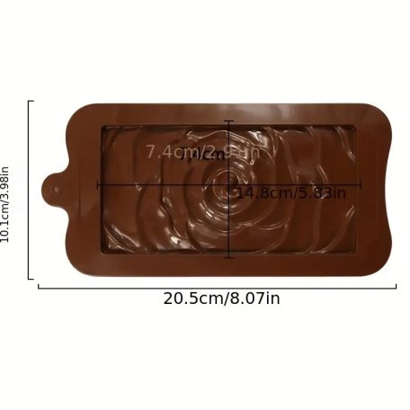 Csokoládé szilikon forma rózsa