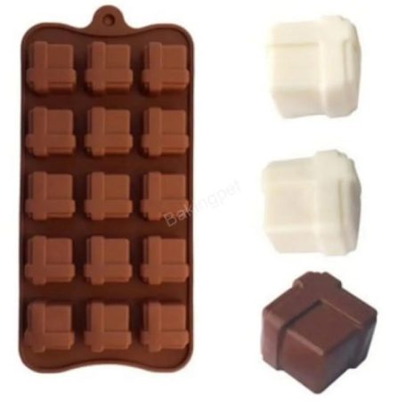 Ajándék csomag mintás szilikon forma 15 db-os