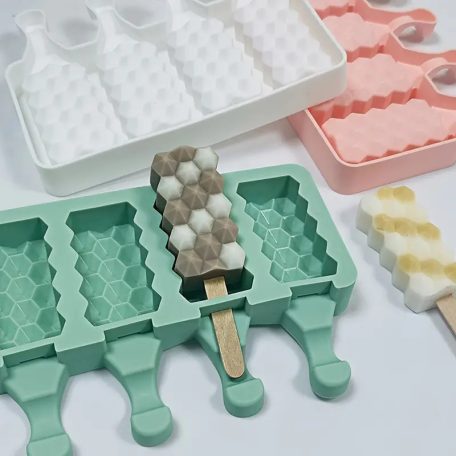 Jégkrém készítő szilikon forma - méhsejt