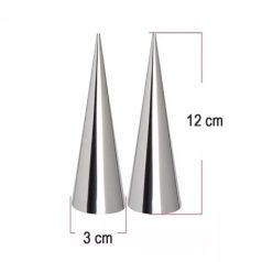 8 DARABOS FÉM TÖLCSÉR SÜTŐFORMA, HABROLÓ FORMA - NAGY