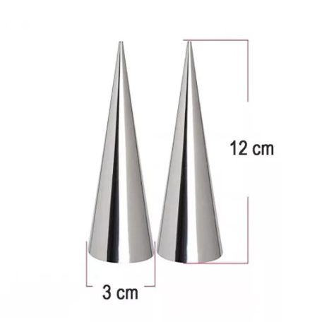 8 DARABOS FÉM TÖLCSÉR SÜTŐFORMA, HABROLÓ FORMA - NAGY