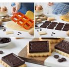 Csokis keksz készítő (kiszúró és csokiöntő forma) geometrikus mintával